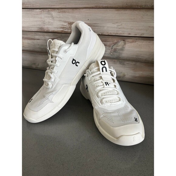 On THE ROGER Pro Undyed-White / Black Men's Tennis Shoes Roger Federer Size 12.5 - Picture 11 of 12